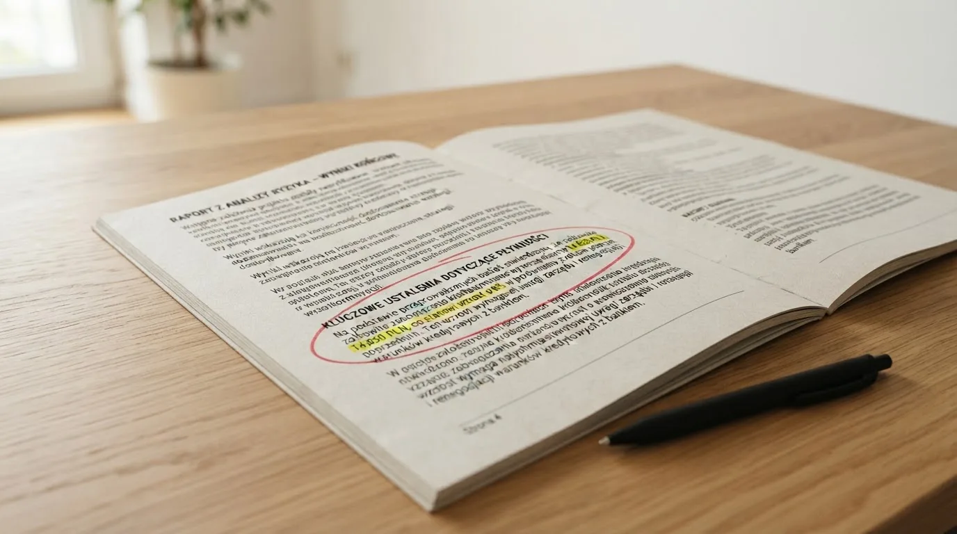Wydruk regulaminu promocji z zakreślonym zapisem o wymogu obrotu i maksymalnej stawce